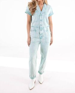 Style 1-3656485461-70 PISTOLA Blue Size 0 Tall Height Turquoise Mini Jumpsuit Dress on Queenly
