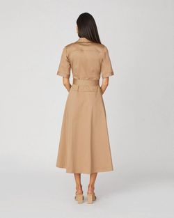 Style 1-3748554509-649 Shoshanna Brown Size 2 Sleeves Belt Pockets Cocktail Dress on Queenly
