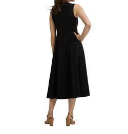 Style 1-3768858278-397 Joseph Ribkoff Black Size 14 Polyester Flare Pockets Cocktail Dress on Queenly