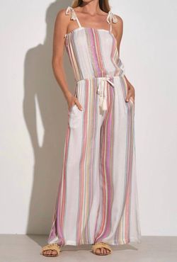 Style 1-3805812301-892 ELAN Pink Size 8 Pattern Jumpsuit Dress on Queenly