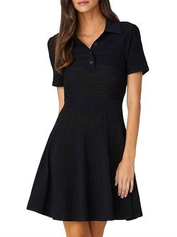 Style 1-416457135-70 Shoshanna Black Size 0 Mini Tall Height High Neck Cocktail Dress on Queenly