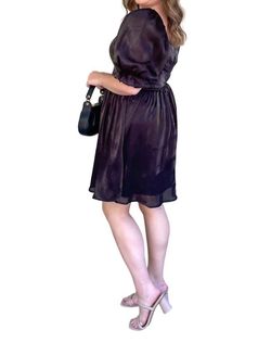 Style 1-427534324-892 BOHOBLU Black Size 8 Shiny Polyester Sleeves Cocktail Dress on Queenly