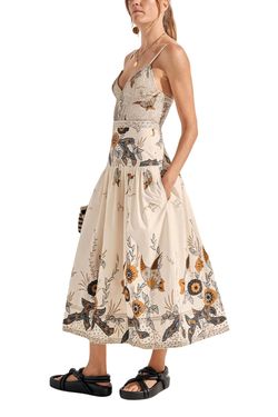 Style 1-505016137-74 Ilio Nema Nude Size 4 Print 1-505016137-74 Fitted Cocktail Dress on Queenly
