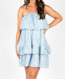 Style 1-691383221-892 Meet Me in Santorini Blue Size 8 Mini Strapless Cocktail Dress on Queenly