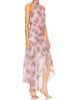 Style 1-739784316-425 Veronica Beard Pink Size 8 Keyhole Side slit Dress on Queenly