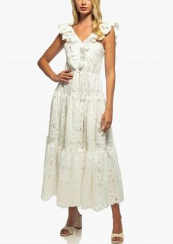 Style 1-856771531-425 Shoshanna White Size 8 V Neck Tall Height Free Shipping Polyester Straight Dress on Queenly