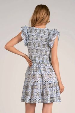 Style 1-981461642-149 ELAN Blue Size 12 Sleeves Mini Cocktail Dress on Queenly