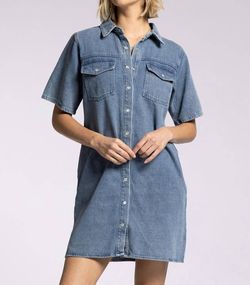Style 1-1866271547-74 Thread & Supply Blue Size 4 Pockets Free Shipping Cocktail Dress on Queenly