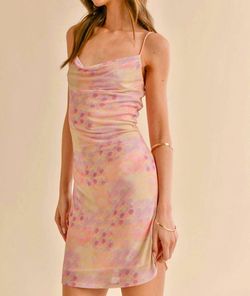 Style 1-1902381787-74 SAGE THE LABEL Purple Size 4 Free Shipping Print Sorority Cocktail Dress on Queenly