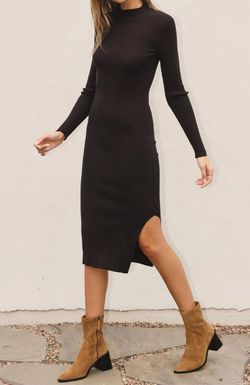 Style 1-1930038853-149 DRESS FORUM Black Size 12 Free Shipping Polyester Side Slit Jersey Plus Size Cocktail Dress on Queenly