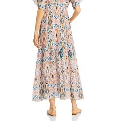 Style 1-2137398737-74 Johnny Was Pink Size 4 Print Mini Jersey Straight Dress on Queenly