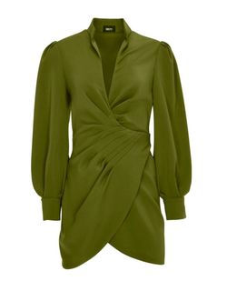 Style 1-2251478005-1498 Deity Green Size 4 Tall Height Free Shipping Olive Cocktail Dress on Queenly