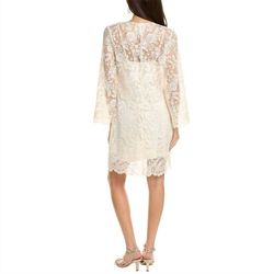 Style 1-24269429-70 Johnny Was White Size 0 Lace Bell Sleeves Engagement Polyester Cocktail Dress on Queenly