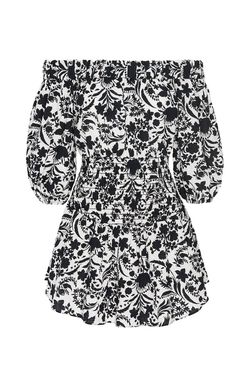 Style 1-2638154092-149 Misa Los Angeles Black Size 12 Jersey Floral Mini Cocktail Dress on Queenly