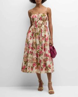 Style 1-291571602-70 Johnny Was Pink Size 0 Floral Tall Height 1-291571602-70 Cocktail Dress on Queenly