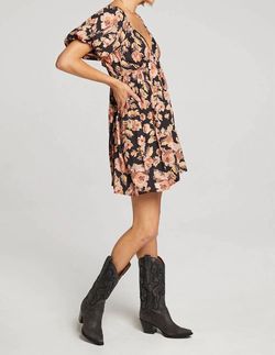 Style 1-353522939-149 saltwater LUXE Black Size 12 Pockets Floral Plus Size Cocktail Dress on Queenly