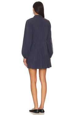 Style 1-3859512154-70 Free People Blue Size 0 Sorority Rush Tall Height Sleeves Cocktail Dress on Queenly