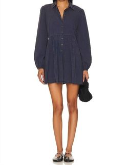 Style 1-3859512154-70 Free People Blue Size 0 Sorority Jersey Summer Long Sleeve Sleeves Cocktail Dress on Queenly