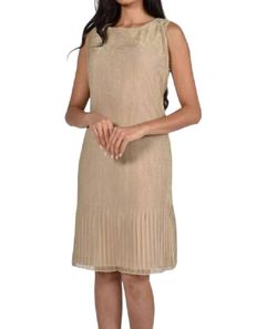 Style 1-4082263161-1498 Frank Lyman Gold Size 4 Polyester Cocktail Dress on Queenly