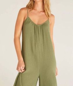 Style 1-622068748-70 Z Supply Green Size 0 1-622068748-70 Olive Jumpsuit Dress on Queenly