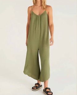Style 1-622068748-74 Z Supply Green Size 4 Olive Flare 1-622068748-74 Jumpsuit Dress on Queenly