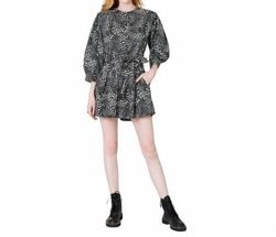 Style 1-778011669-1498 SEA Black Size 4 Sleeves Long Sleeve Mini Cocktail Dress on Queenly