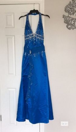 Blue Size 0 Side slit Dress on Queenly