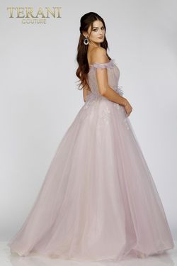 Style 231E0520 Terani Couture Nude Size 10 231e0520 Floor Length Tall Height Ball gown on Queenly