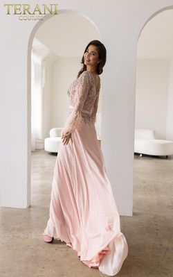 Style 241M2718 Terani Couture Pink Size 18 Plus Size Tall Height Black Tie Straight Dress on Queenly