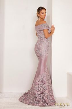 Style 241M2701 Terani Couture Pink Size 12 241m2701 Plus Size Tall Height Mermaid Dress on Queenly