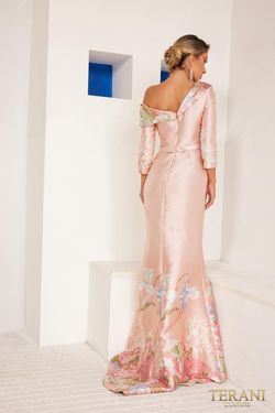 Style 241M2714 Terani Couture Pink Size 22 Floor Length Straight Dress on Queenly