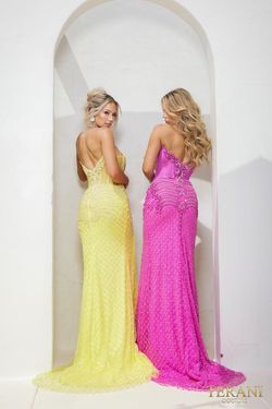 Style 241P2208 Terani Couture Pink Size 6 Barbiecore Prom 241p2208 Tall Height Side slit Dress on Queenly