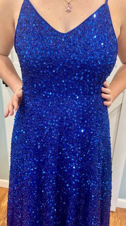 Faeriesty Blue Size 16 Prom Semi Formal Straight Dress on Queenly