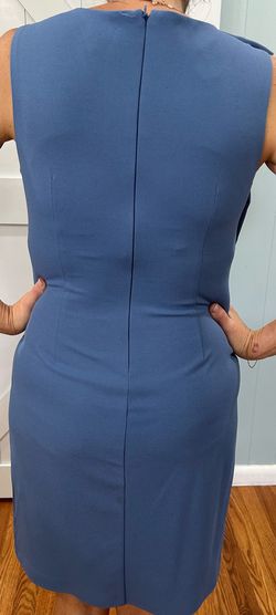 Slny Blue Size 8 Midi Swoop Cocktail Dress on Queenly