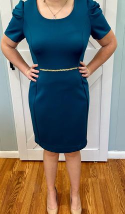 Calvin Klein Blue Size 12 Interview Pageant Cocktail Dress on Queenly