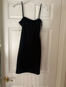 Windsor Black Size 4 Jersey Mini Homecoming Cocktail Dress on Queenly