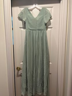 revelry Green Size 2 Medium Height Jersey Cap Sleeve Military Straight Dress on Queenly