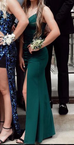 emerald sundae Green Size 0 Prom Side slit Dress on Queenly