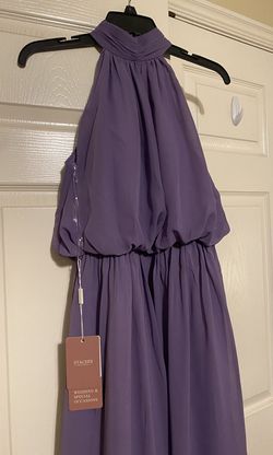 Stacees Purple Size 4 Bridesmaid A-line Dress on Queenly
