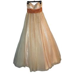 Demetrios Pink Size 8 Floor Length Ball gown on Queenly