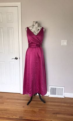 Jim Hjeml Occacions Pink Size 12 Prom Barbiecore Satin A-line Dress on Queenly