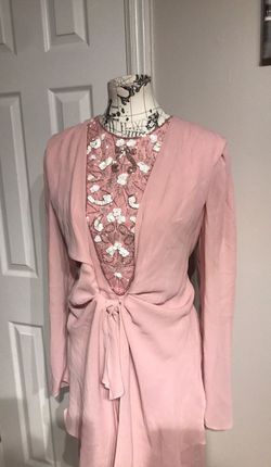 Style RN 10911/0A20197 After Dark Pink Size 12 Blazer Shiny Wedding Guest Cocktail Dress on Queenly
