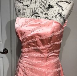 Ice & Fire Pink Size 16 Prom Mini Ball gown on Queenly