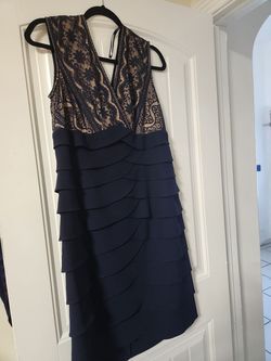 Jessica Howard Blue Size 14 Cocktail Dress on Queenly
