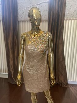 Style 6332 Party Time Formals Gold Size 8 50 Off Cocktail Dress on Queenly