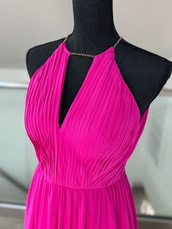 Aidan Mattox Pink Size 4 Jersey Tall Height Prom Floor Length Train Dress on Queenly