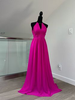 Aidan Mattox Pink Size 4 Jersey Tall Height Prom Floor Length Train Dress on Queenly