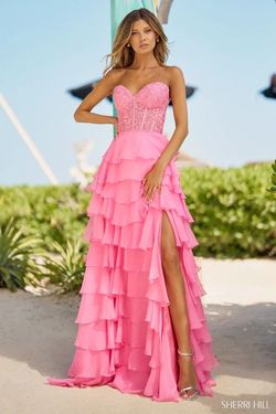 Style 56162 Sherri Hill Pink Size 0 Corset 56162 Pageant Ball gown on Queenly