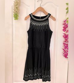 White House Black Market Black Size 00 Belt Print A-line Dress on Queenly
