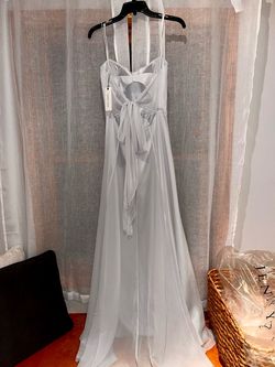 Style 1985 Jenny Yoo Blue Size 8 Spaghetti Strap Side slit Dress on Queenly